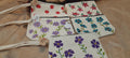 Hand-painted canvas pouches pack of 5