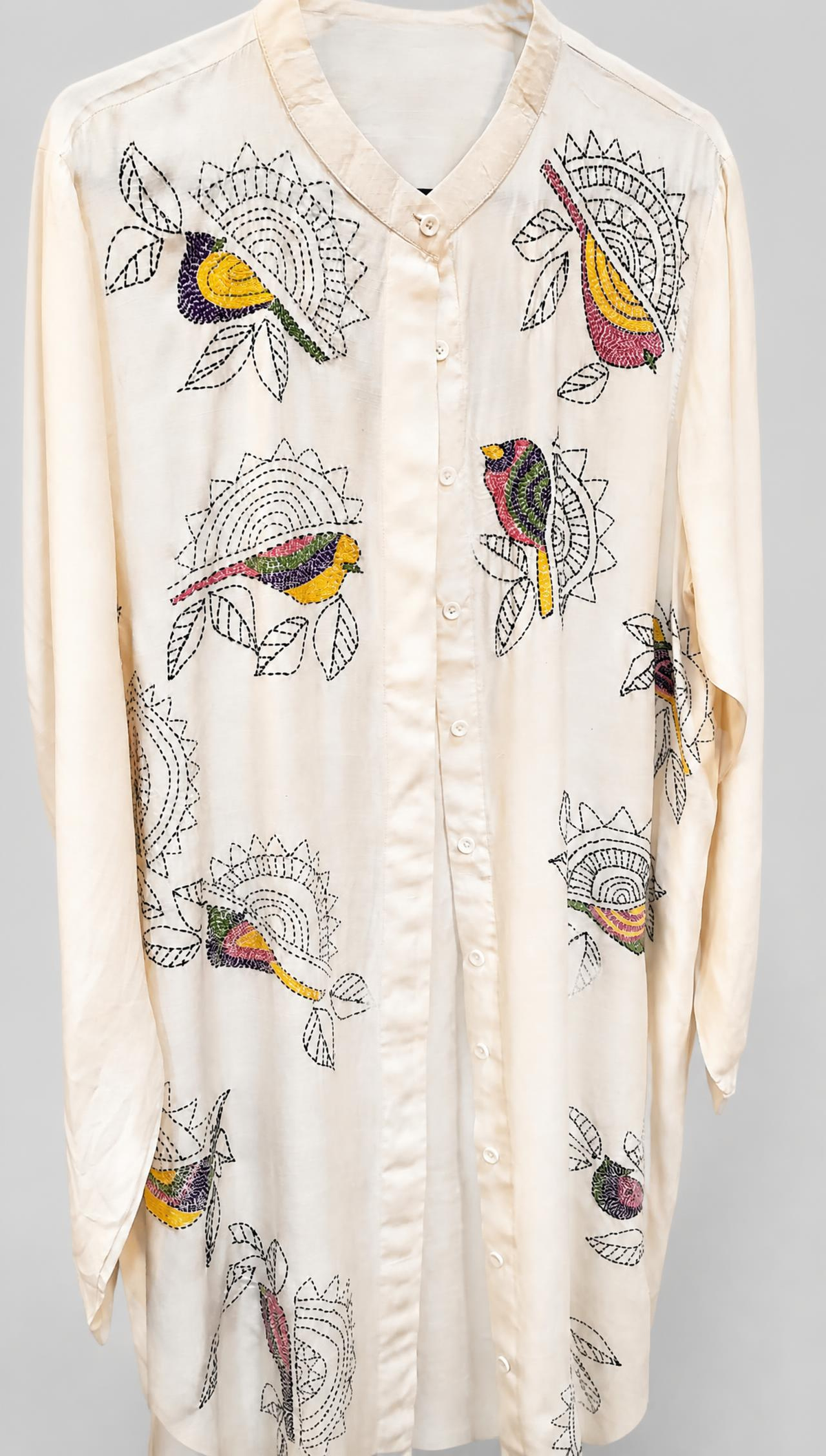 Kantha hand embroidered tunic