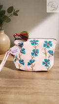 Hand-painted canvas pouch D12