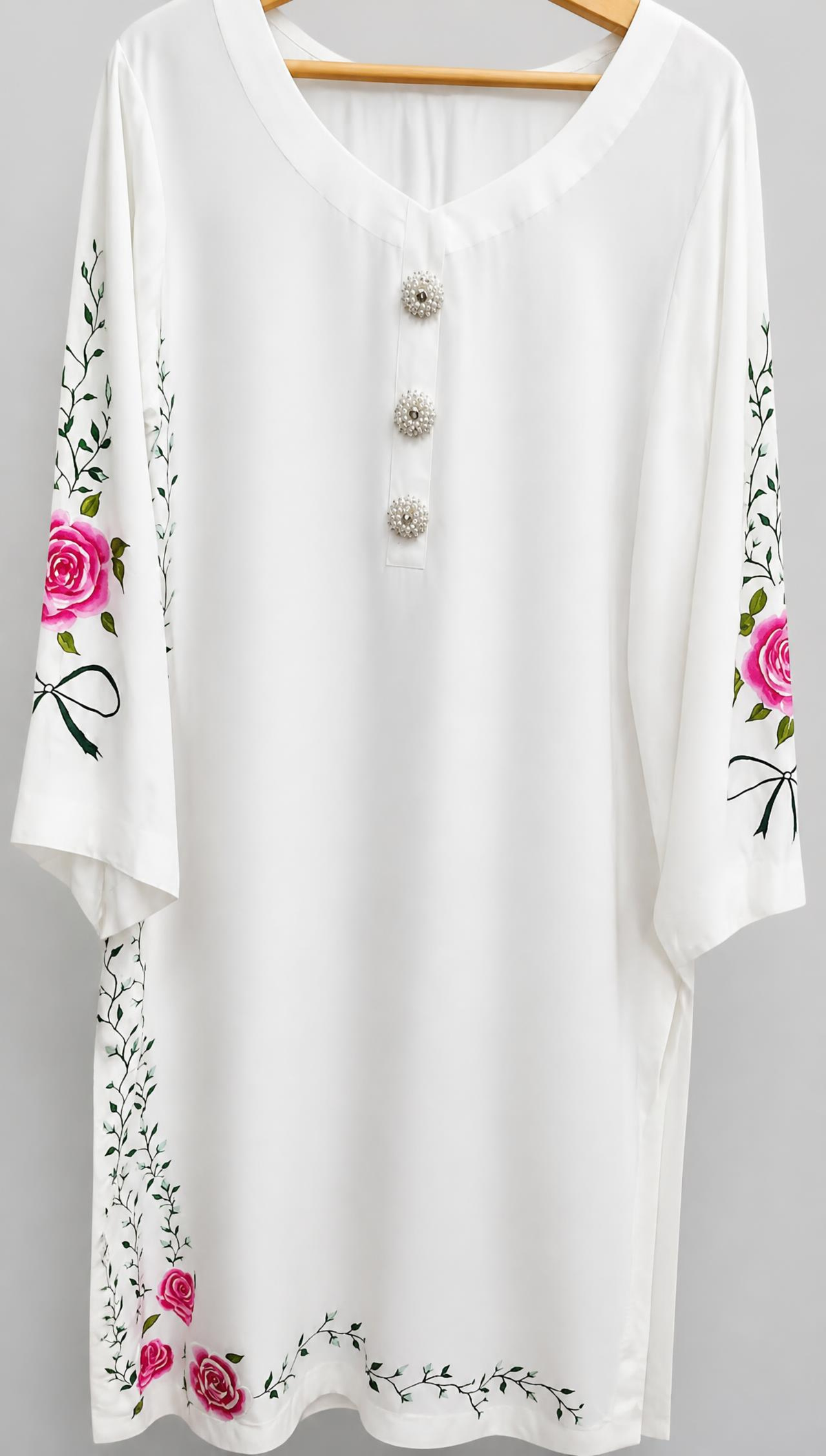 Hand-painted ready to wear silk shirt